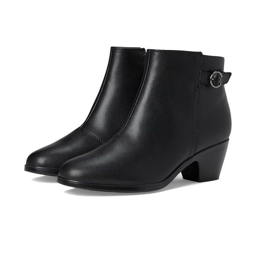 Clarks 2.25” Emily 2 Belle Leather Ankle Boots Black 7.5